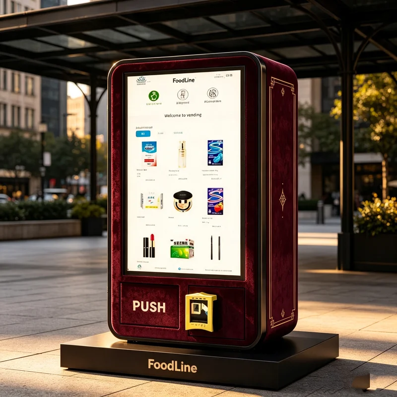 Automatic Mini Wall-mounted Vending Machine 32 Inch Digital Screen Age Verification Vending Machine With ID Card Reader OME