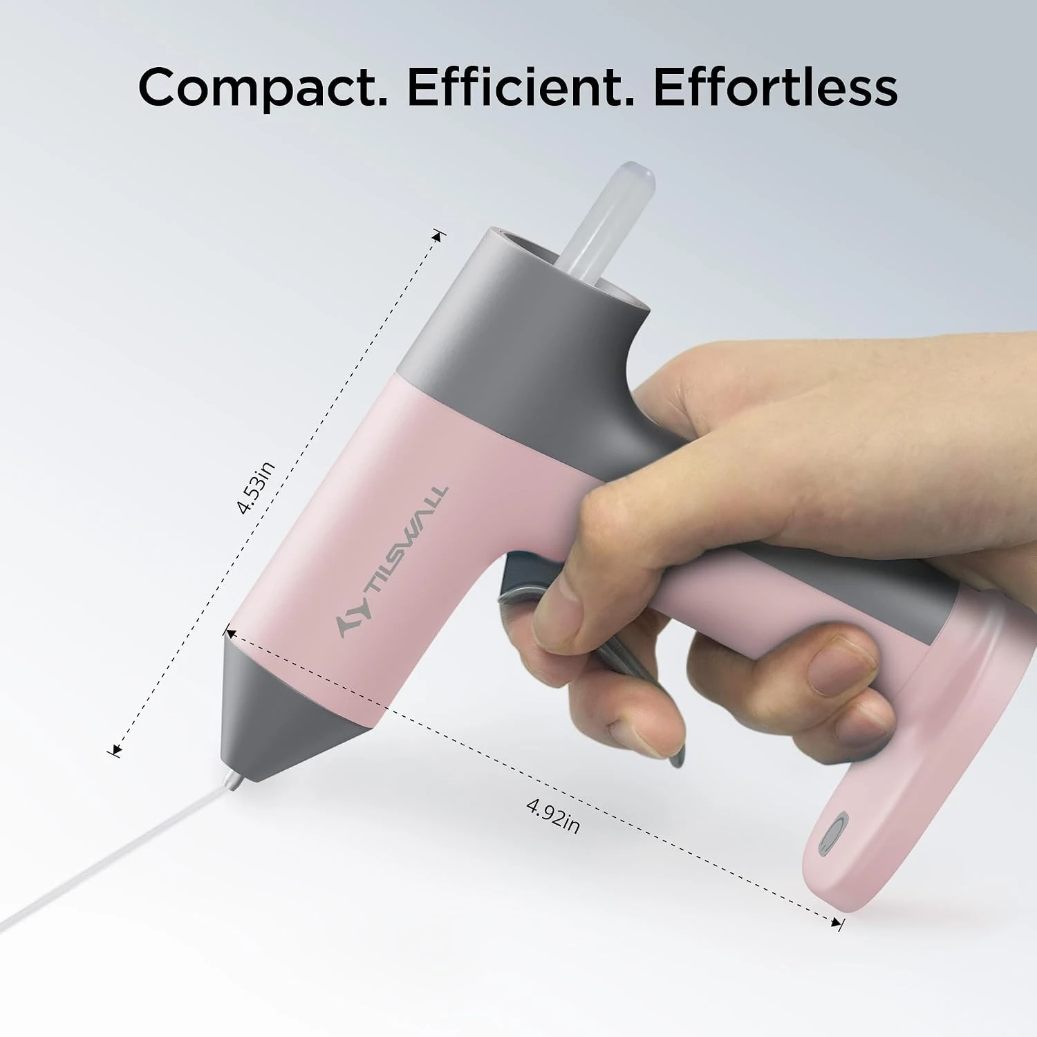Akku-betriebene Heißklebepistole, 4 V, USB-C, wiederaufladbar, Mini-Heißklebepistole mit Akku, 30 Sekunden schnelle Aufheizzeit, tropffreie Düse, inklusive 7 Heißklebestiften à 140 mm, tragbare Klebepistole für Bastelarbeiten, DIY-Projekte und Reparaturen im Haushalt. – Detail 5