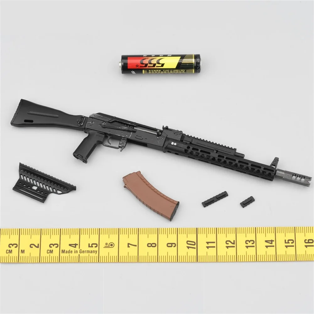 Easy&Simple ES 26067R The Russian Action Figure Unit Main Toys Weapon Model AK74M Clips with Sling PVC Material For 12" Doll 1/6