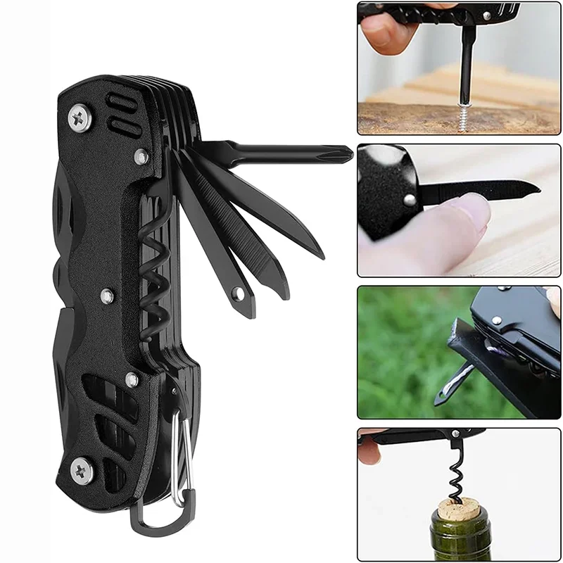 Multifunktionales Klappmesser aus Edelstahl mit Aluminiumlegierungsgriff – Geeignet für den Heimgebrauch und Outdoor-Camping (EDC-Werkzeug) – Detail 15
