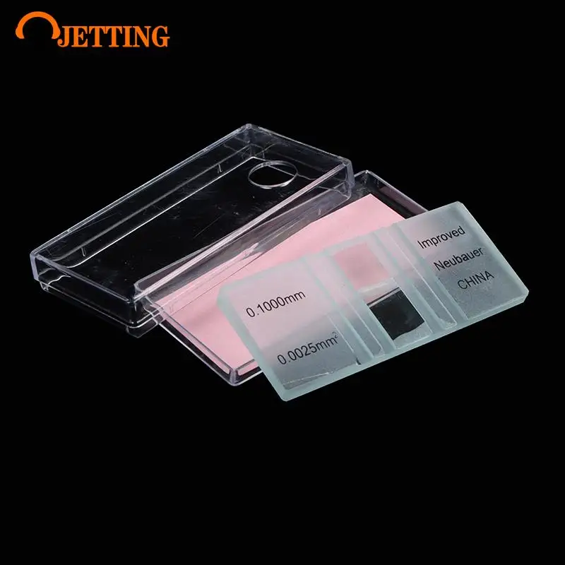 74*33mm Blood Cell Count Plate Glass Microscope Slide With Grid Counting Chambers For Hemocytometer Yeast Counting Biology TooL