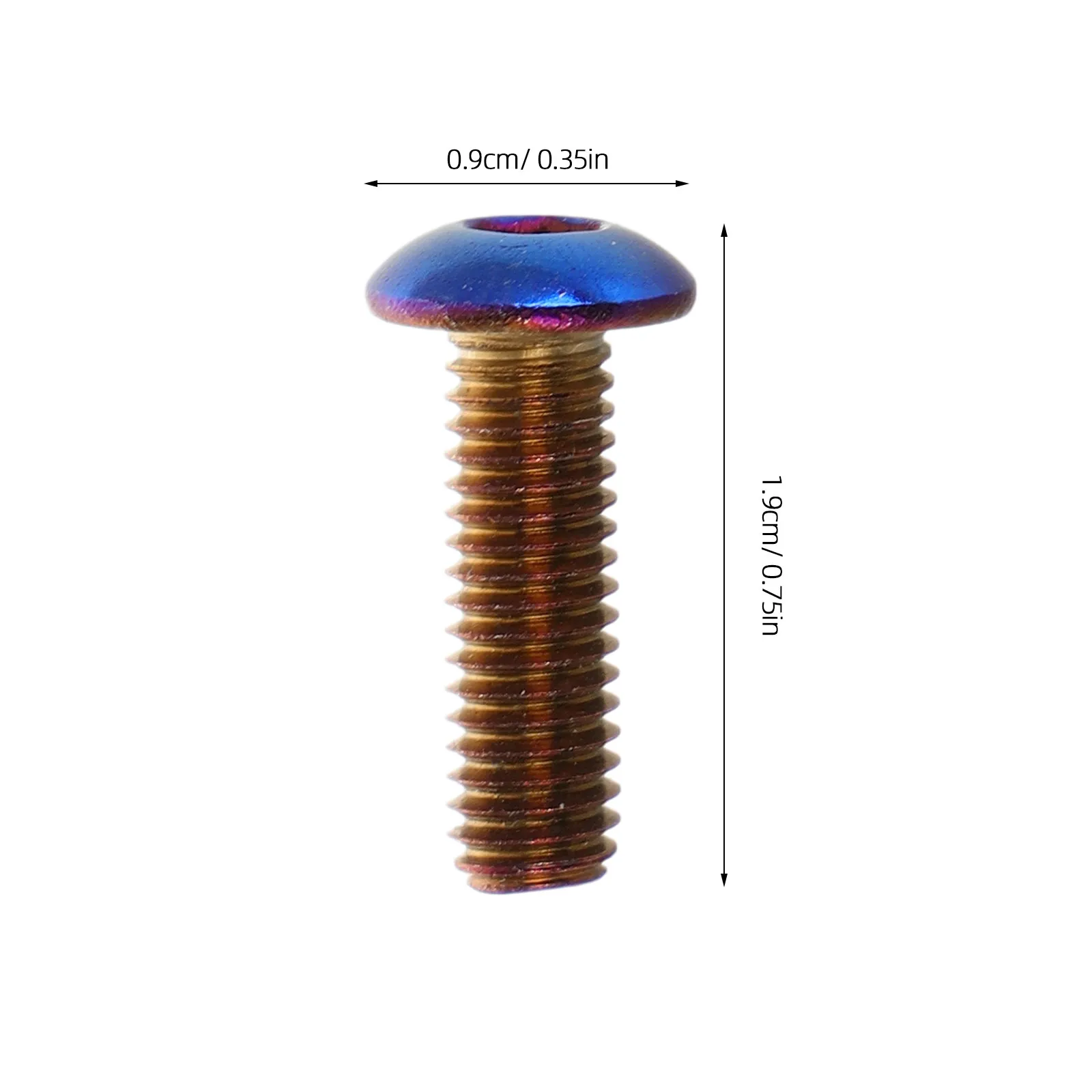 8Pcs Colorful Baked Blue M5x0.8 Round Steering Wheel Screws Car Racing Modified Parts Easy Installation Stylish Performance