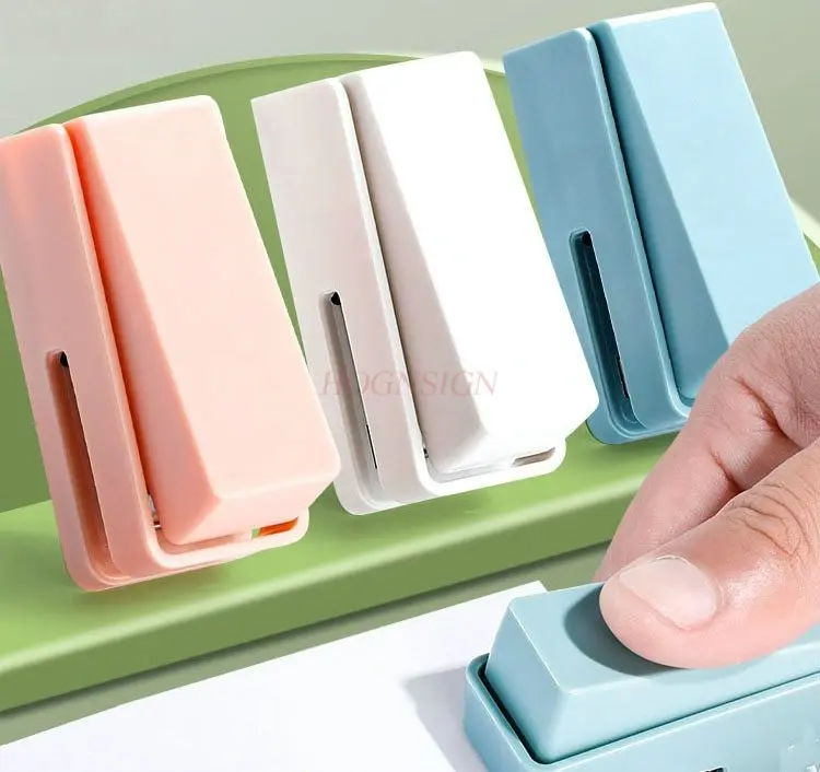 Stapler Mini Warna Morandi Stapler Siswa Kecil Stapler Portabel untuk Siswa