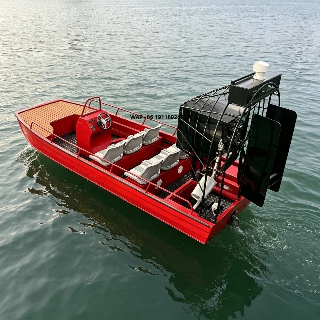100hp High Power Airboat Designed for Shallow Shoal Marsh Fire Rescue Aquaculture