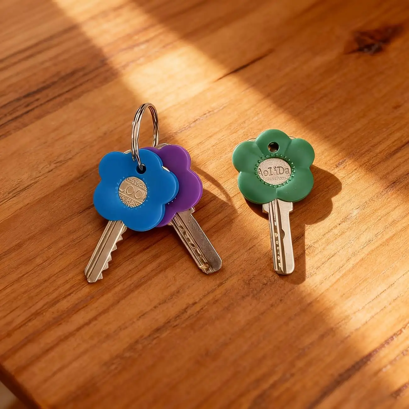 6pcs Colorful Retractable Keychains, 3cm Silicone Labels for Key Identifier, Home/Office Use