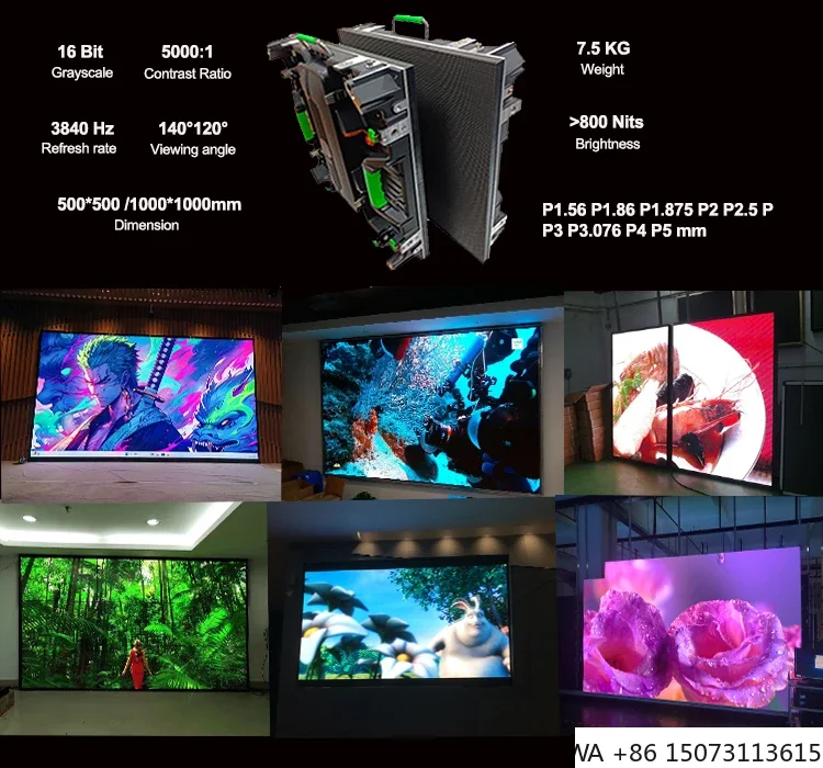 

P1.56/P1.86 Indoor LED Screen Small Pitch HD Advertising Electronic Display