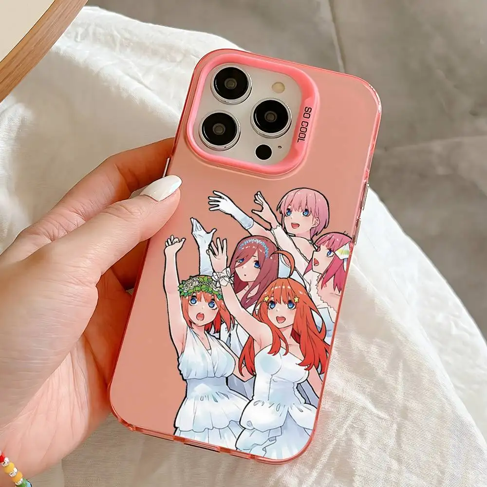 Q-Quintessential Q-Quintuplets Phone Case For iPhone 16,15,14,13,12,11,Pro,Max,Plus,Mini,SE Anti Fall Pink Matte Hard Bumper