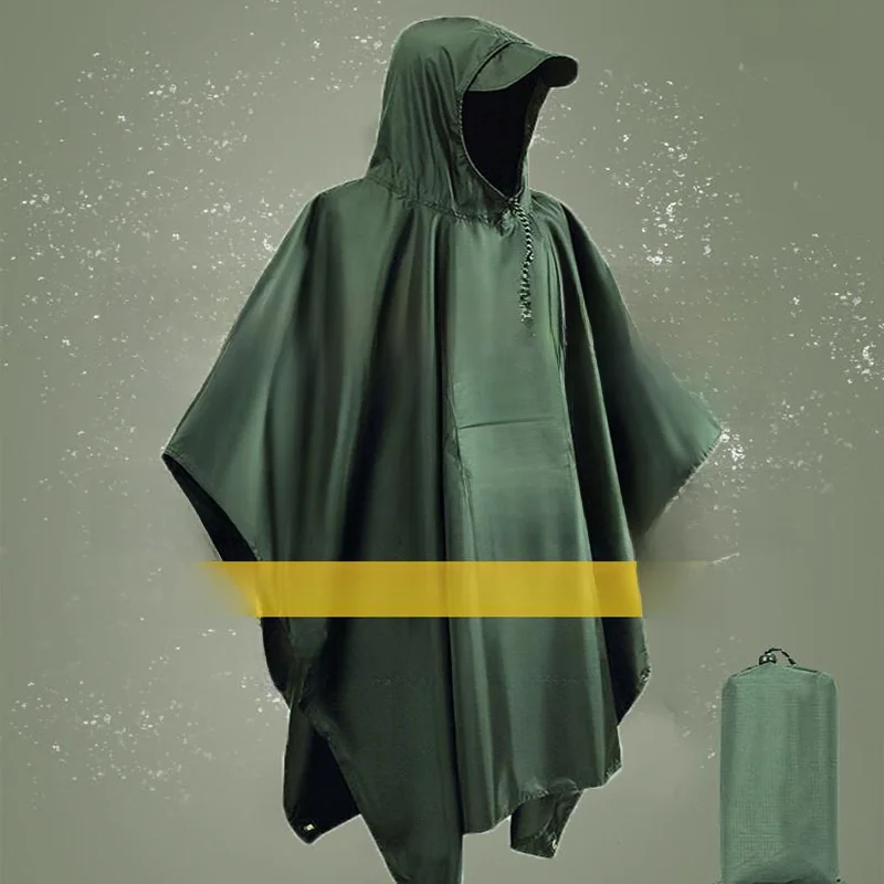 

65 Sle Легкий портативный плащ-дождевик Военный orm Открытый Велоспорт Альпинизм Fiing Дождевик-пончо для взрослых