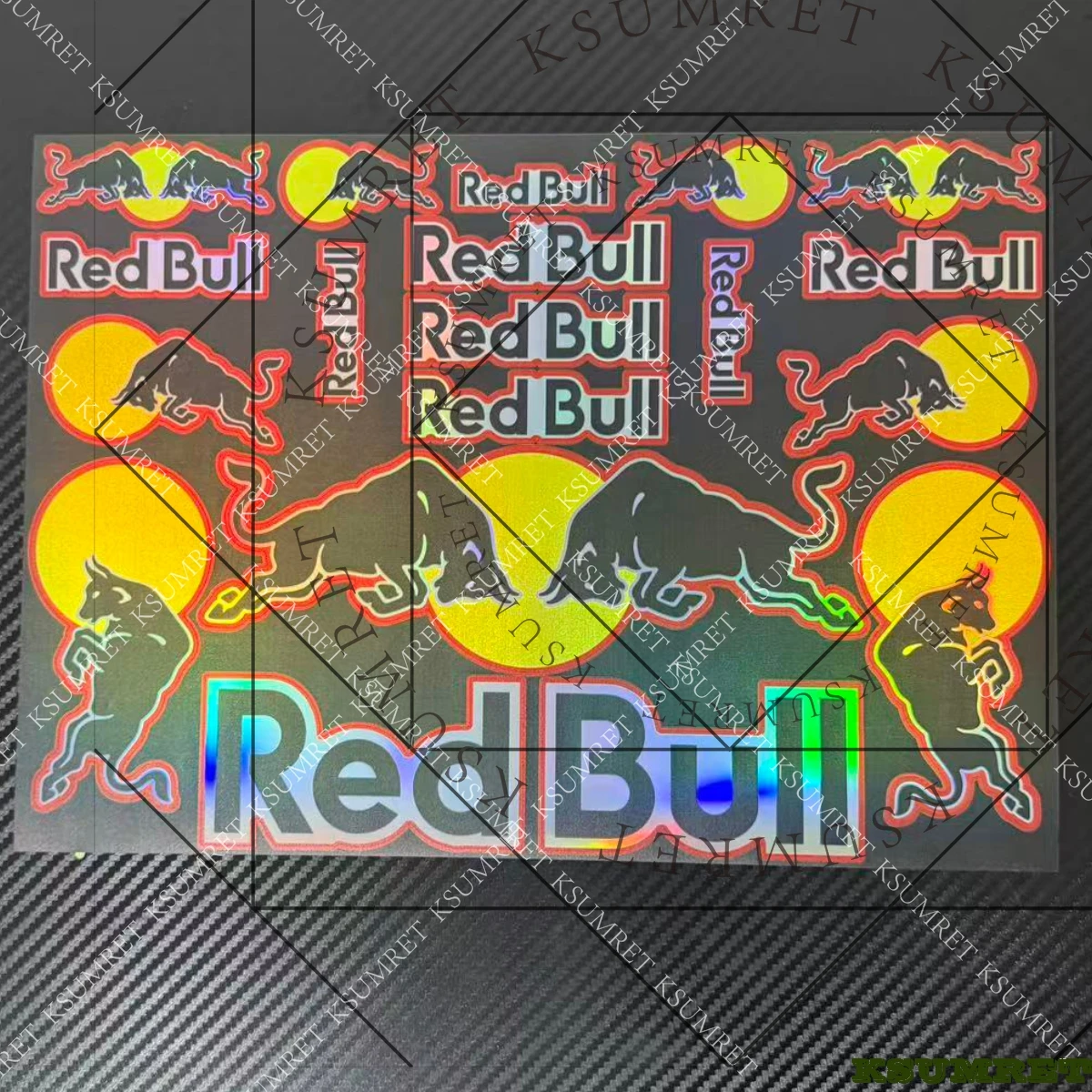 Vinilo para láser Red Bull Racing pegatinas de motocicleta casco emblema Logo calcomanías de tanque HONDA CBR1000RR 600RR YAMAHA R1 R3 R6