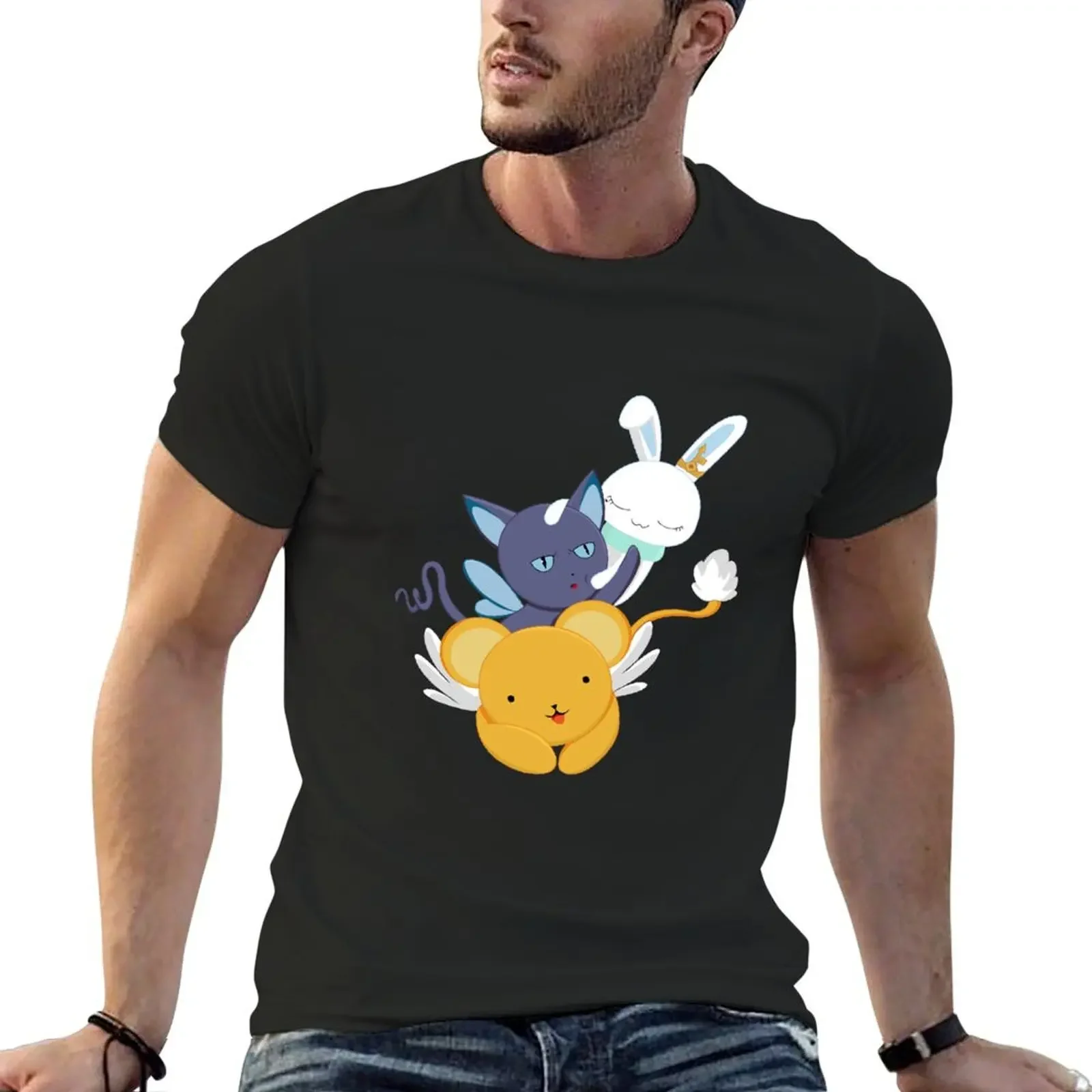 Kero, Spinel and Momo T-shirt Aesthetic clothing funnys kawaii clothes cute tops t shirt men