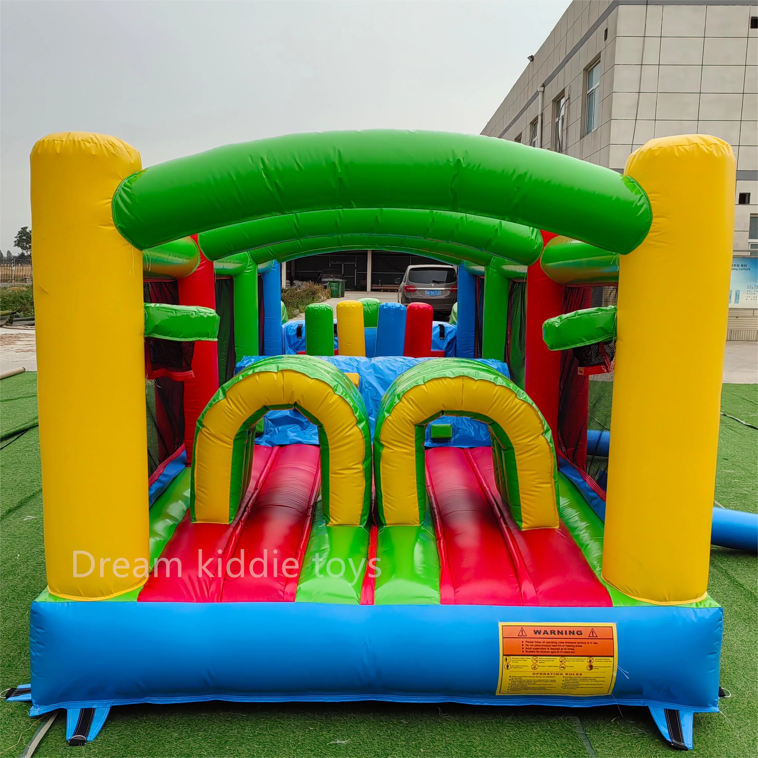 

Inflatable Obstacle Course Bounce House with Slide Bounce Area and Tunnels Obstacle Bounce Area Jumping Castle For Kids