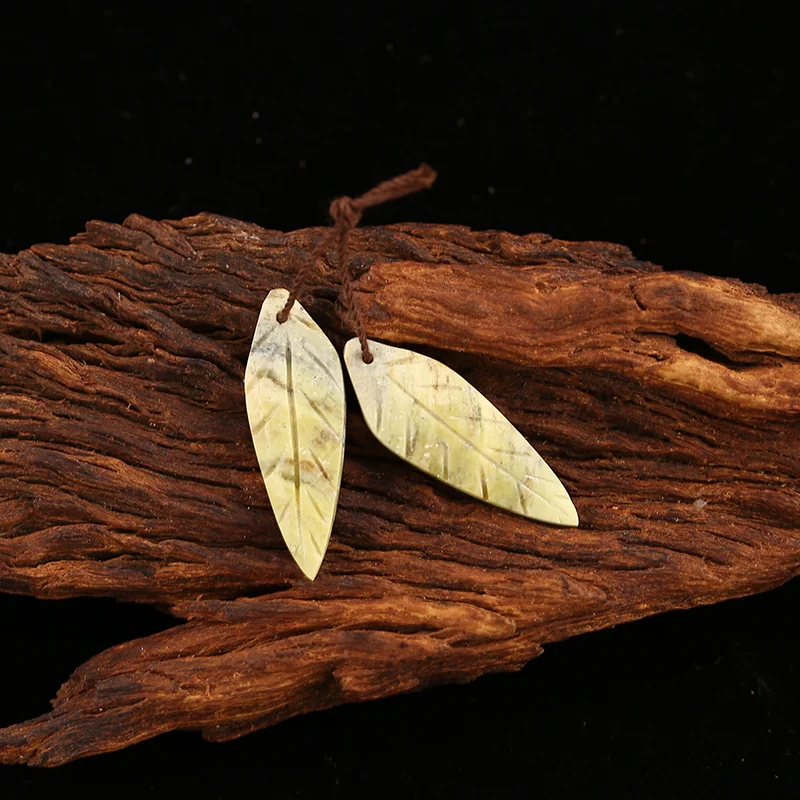 B&F Serpentine Earring Beads for Jewelry Making, Handmade Natural stones beads, Stones for jewelry Making Supplies