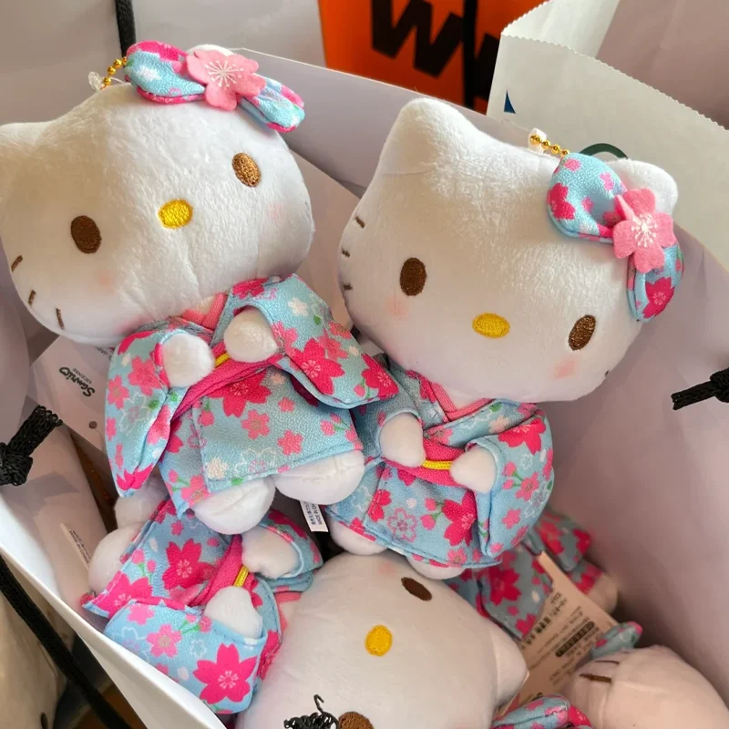 

Японское кимоно Cherry Blossom Hello Kitty, плюшевая кукла, игрушка, сумка, очаровательные декоративные аксессуары, брелок для девочек, подарок-сюрприз