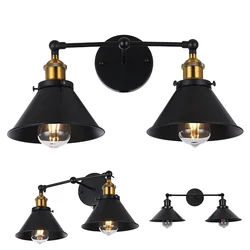 American Industrial Style Wall Lamp Double Headed Restaurant Iron Art Wall Lamp Corridor Staircase Antique Wall mounted lights