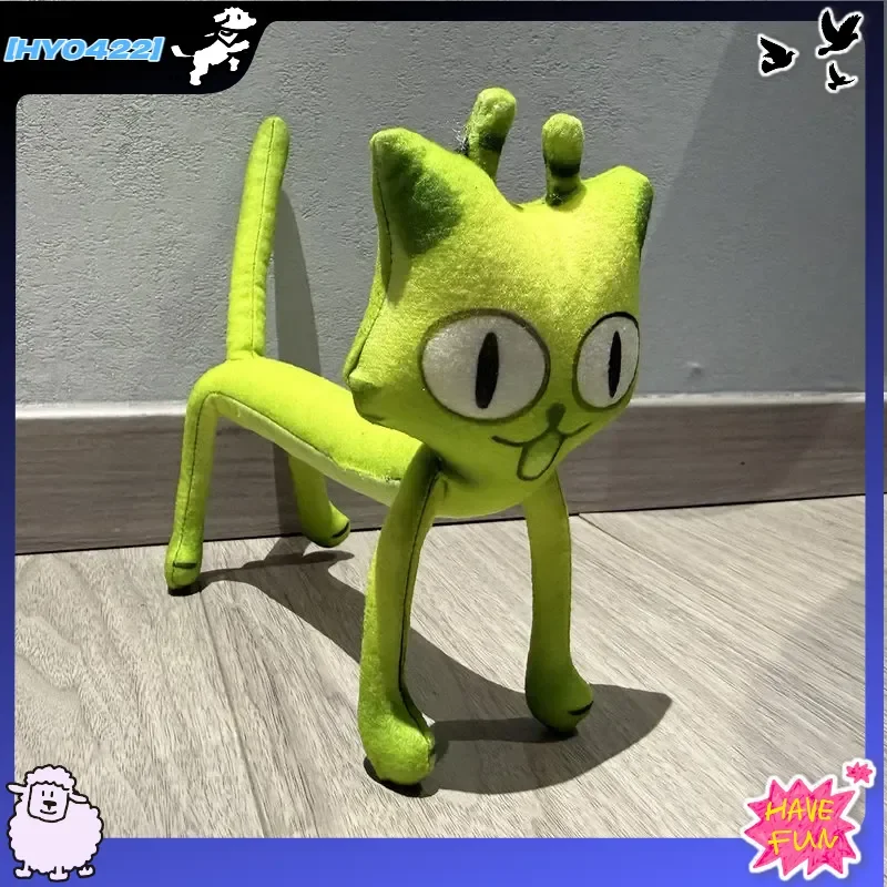 

Cat Meme Dried Rat Toy Poseable With Built In Wire Skeleton Green Abstract Plush Doll Home Decoration For Adult Collectors Gifts