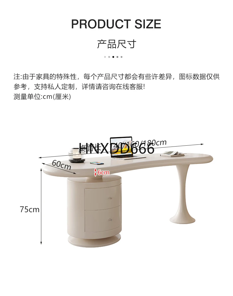 مكتب من الخشب الصلب للمنزل الصغير، على شكل خاص، تصميم فريد من نوعه، محطة عمل مدمجة للمكتب #6