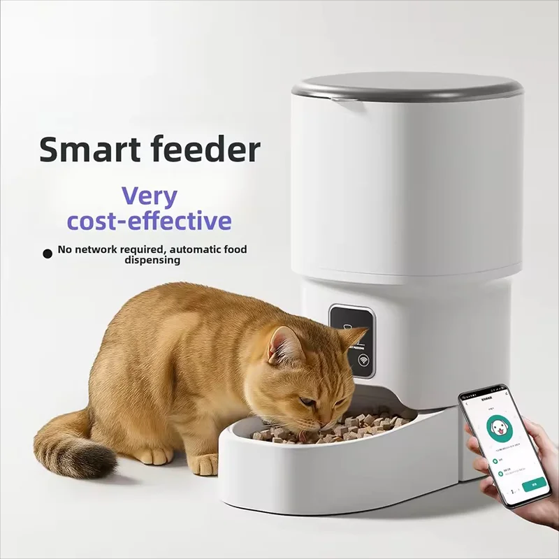 Automatic Dog Cat Feeder Smart Timer Quantitative App Remote Control Visible Food Dispenser For Puppy Kitten Pet Supplies