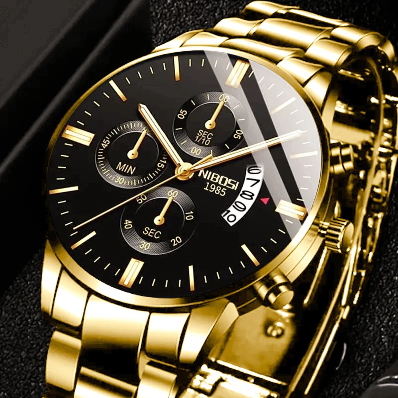 NIBOSI Mens Watches Top Brand Luxury Famous Men's Dress Watch Fashion Casual Military Quartz Wristwatches Saat Relogio Masculino