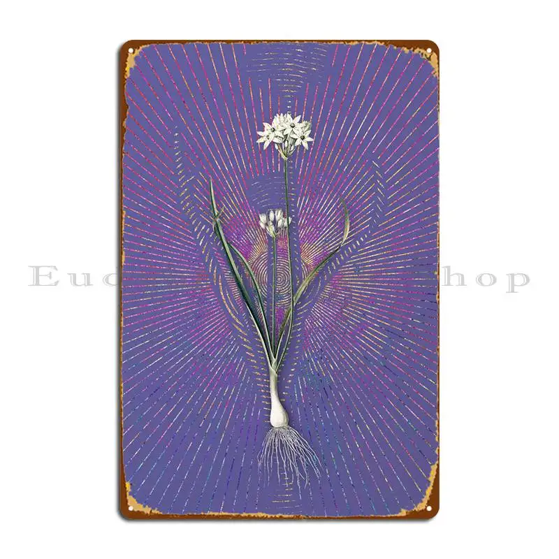 Three Cornered Leek Purple Metal Signs Plaques Designing Decoration Cave Create Tin Sign Poster