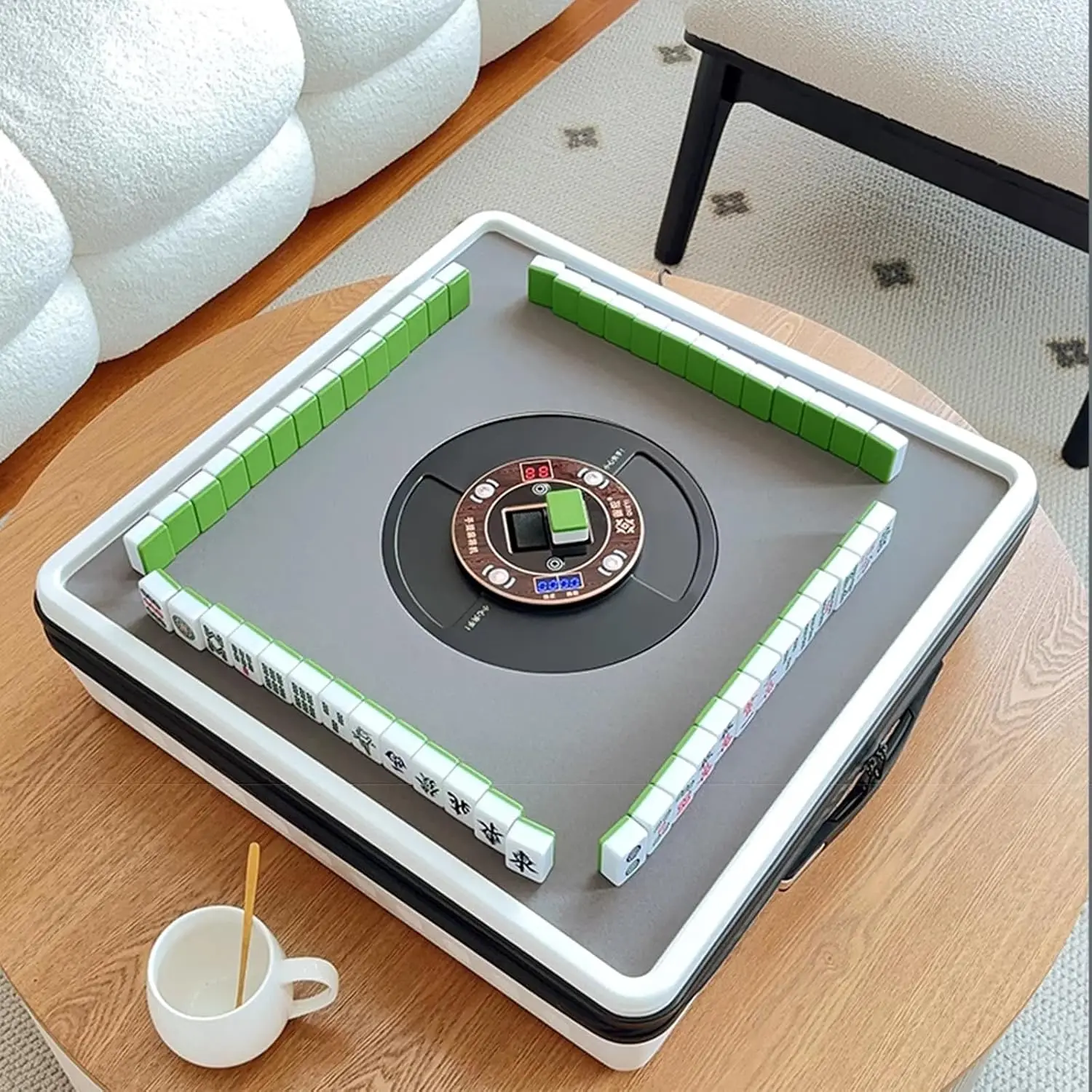 Portable Mahjong Machine (53Cm Mini Size) + 144 Magnetic Tiles, Suitable for Chinese & Filipino Style, Auto, Customized
