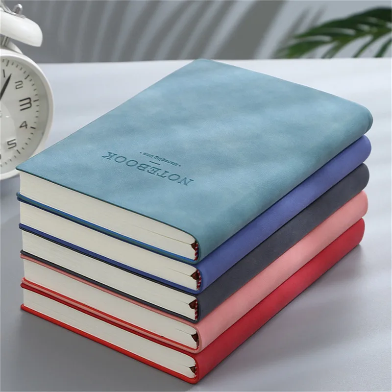 Office & Business Notebook Memo Notepad Soft Leather Cover Thickened Inner Pages 180 Sheets A4/A5 Work Planner Diary Agenda Book