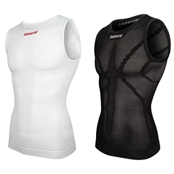 DAREVIE Radfahren Base Layer Fishnet Shirt Männer Radfahren Eng Atmungsaktiv Schweiß Absorbieren Radfahren Unterwäsche Ärmellose Fahrrad Base Layer