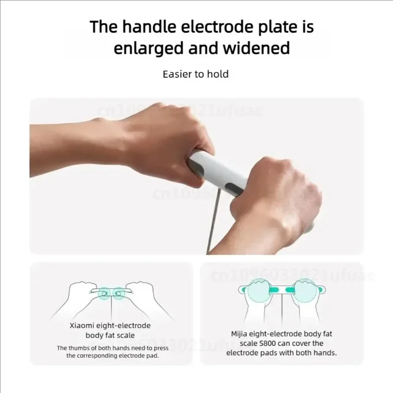 Xiaomi Mijia 스마트 스케일 S800 8 전극 체지방 스케일 이중 주파수 BIA Bluetooth 강화 유리 Mijia App 호환