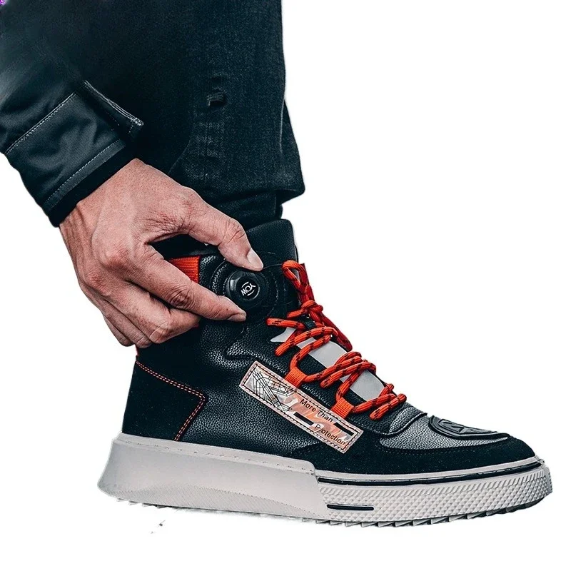 Motorcycle riding shoes, locomotive shoes, anti-drop, knight racing, cyberpunk men's magic eye