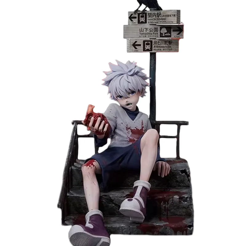 New Anime Killua Zoldyck Action Figures Gk Hunter×Hunter Action Figures Pvc Collection Model Peripheral  Desktop Decoration Toys