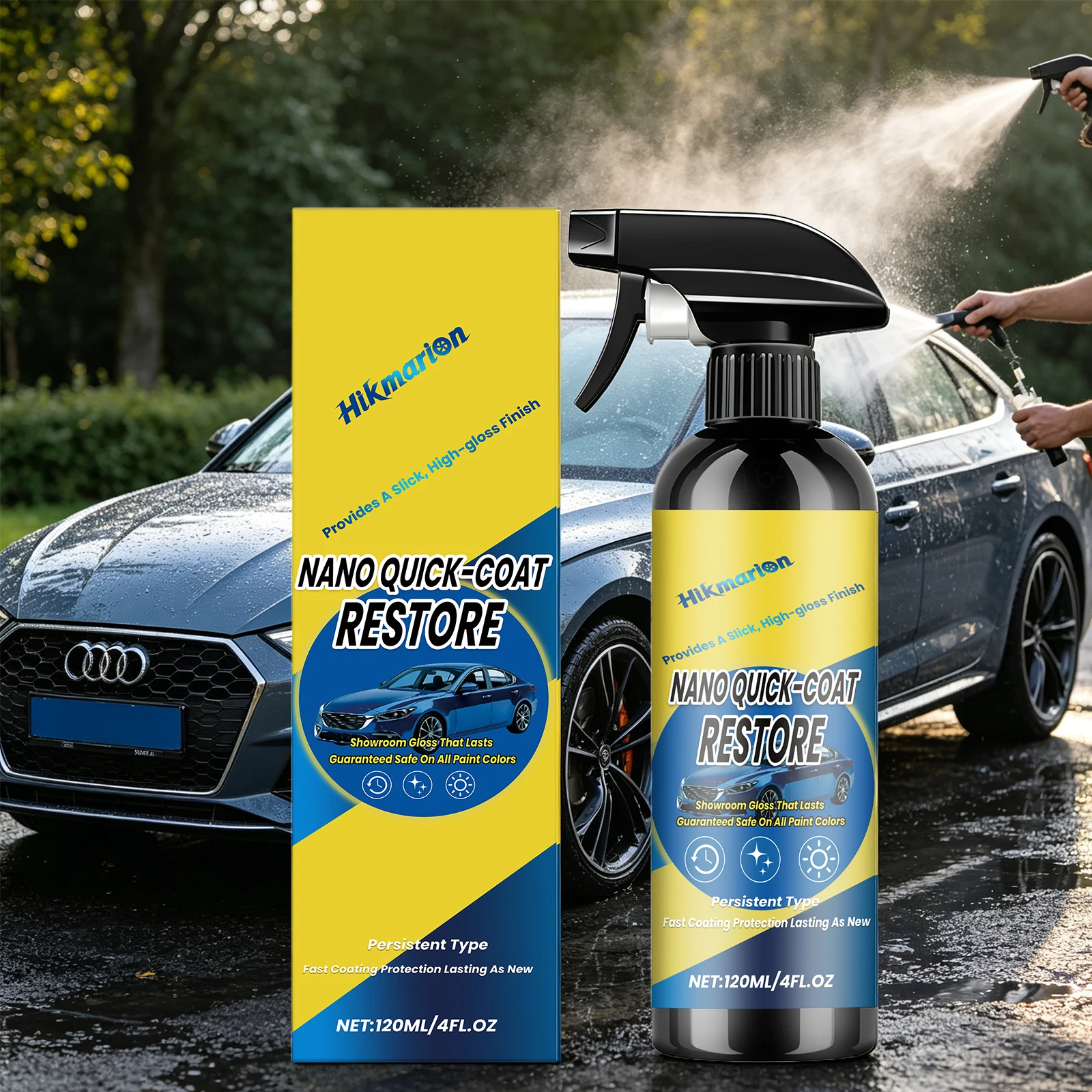 Car Nano Coating Spray Quick-Dry Coating Hydrophobic Protection Polishing Long-Lasting Shine Reduce Stains Car Maintenance Agent