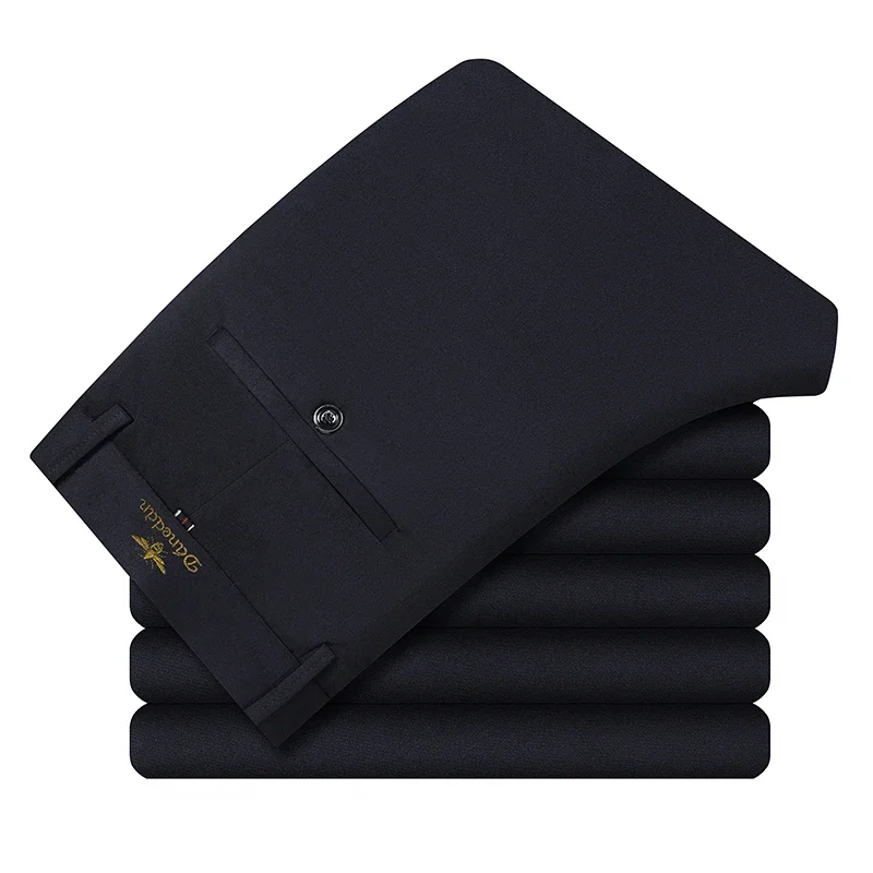 Daily Matching Male Formal Trousers Stable Logo Waist Structure Breathable Woven Material Office Wedding Multi Scene Pants