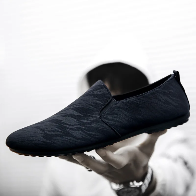 Mocassins plats décontractés pour hommes, chaussures de sport à enfiler, mode légère, respirante, solide, document, chaussures de marche, zones bre