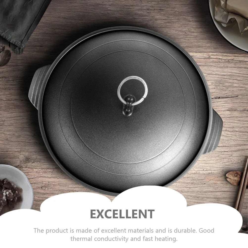 

1Pcs Cast Iron Braised Chicken Rice Pot Stainless Steel Non-Stick Home Cooking Casserole Heat Resistant