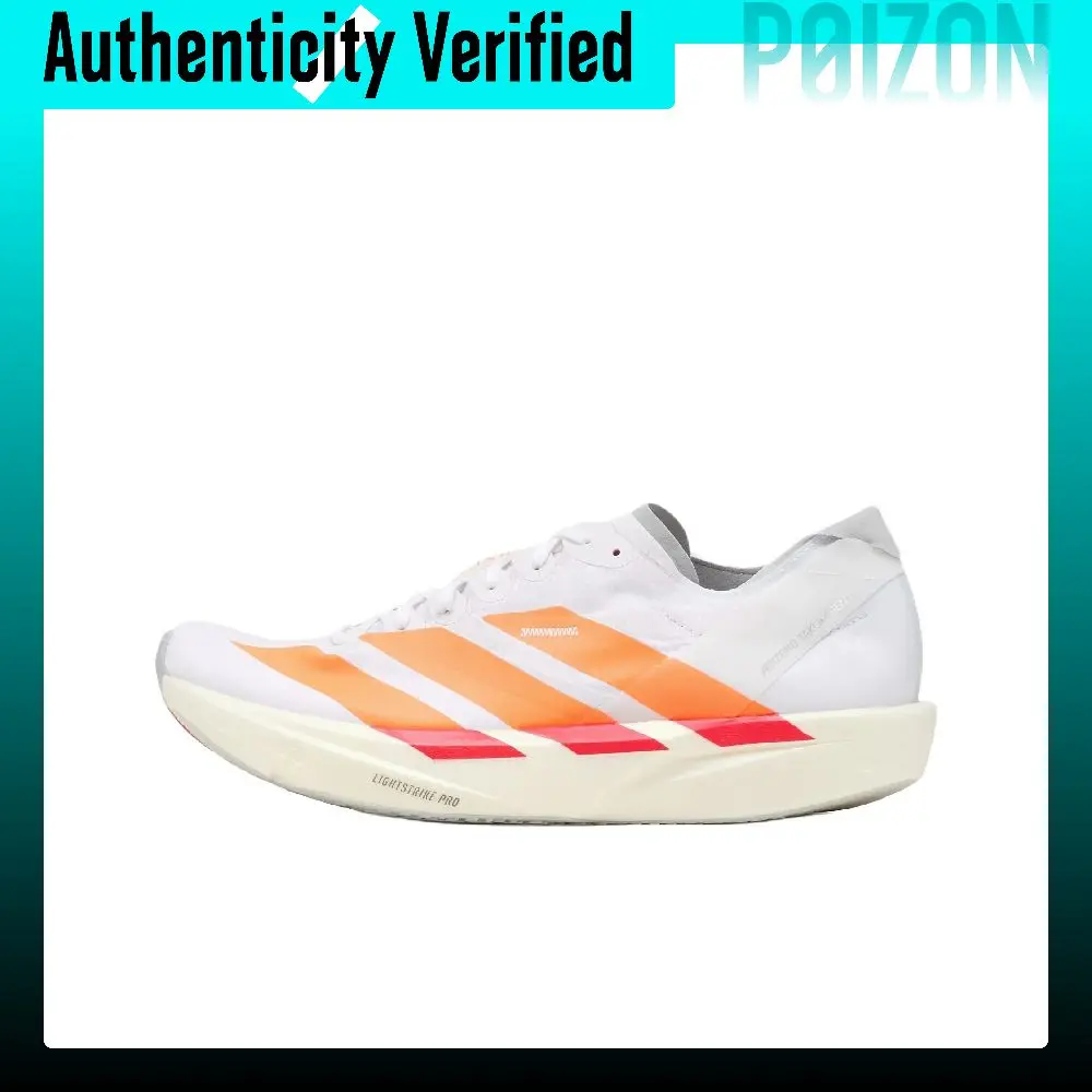 Adidas Adizero Takumi Sen 11 Fabric Low top Running Shoes Men's White Orange JQ0780