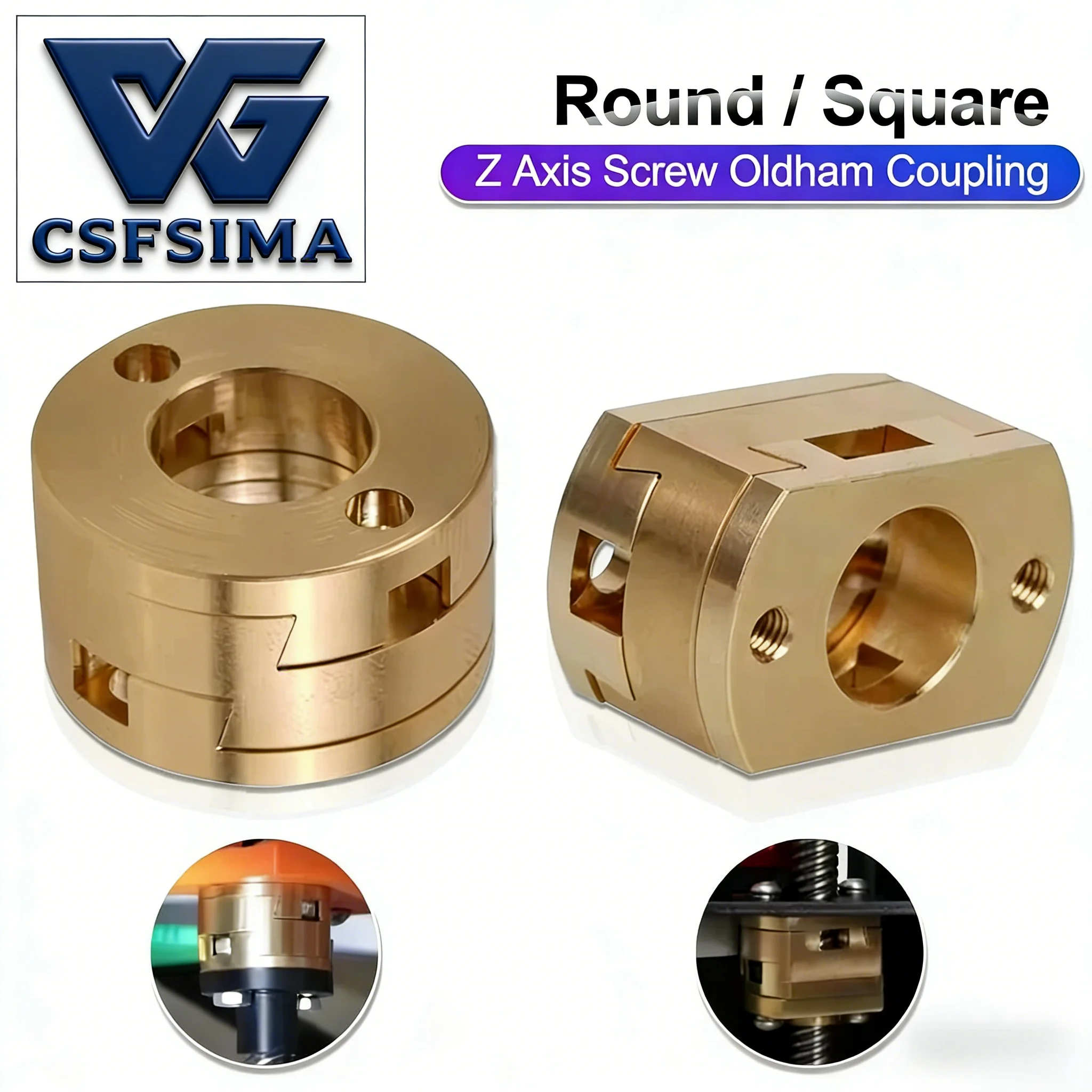 

Аксессуары для 3D-принтера Ender3: Квадратная муфта T8, круглая муфта для коррекции винта оси Z — Незаменимый комплект для модернизации