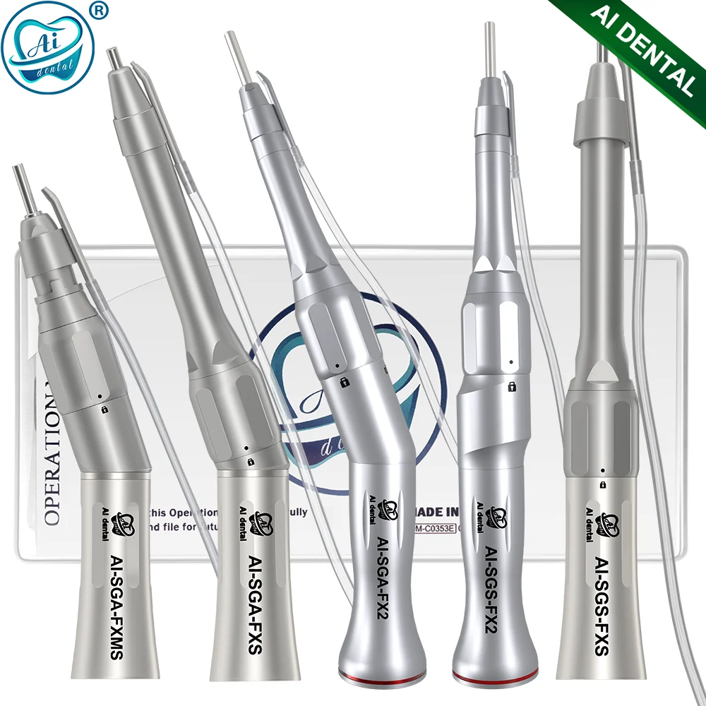 AI-FX Series 20˚ Angle Implant Handpieces 1: 2 Increasing Speed Dental Straight With External Spray Nozzle For Surgical Burs