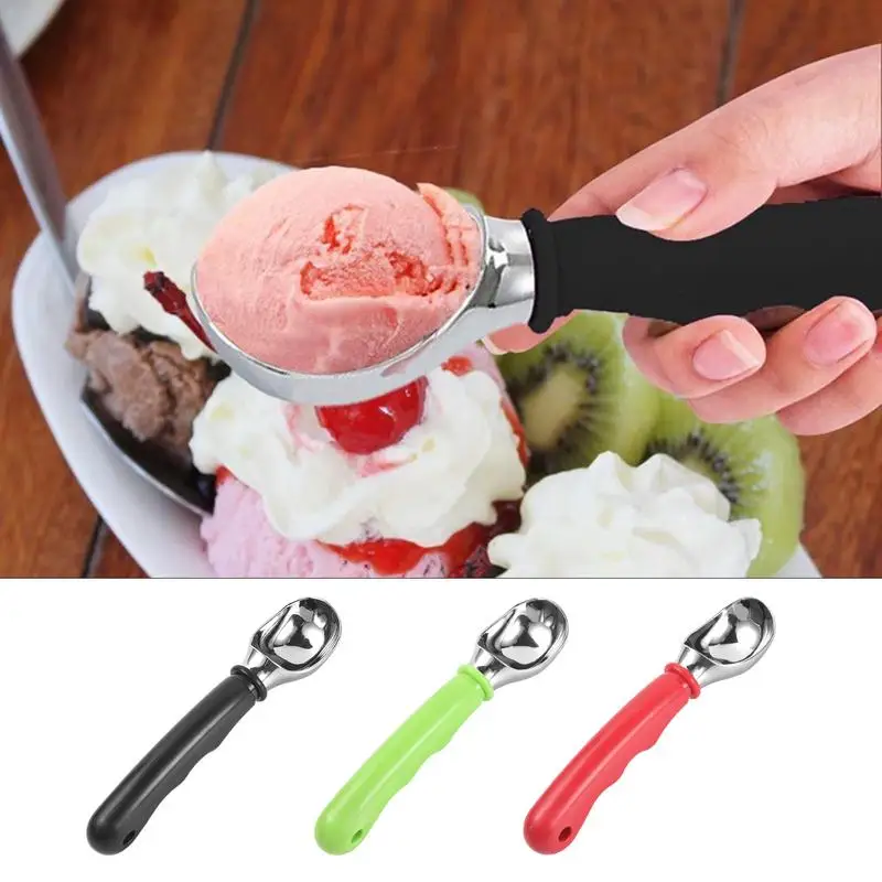 Ice Cream Scoopers Stainless Steel Dishwasher Safe Baking Scooper Heavy Duty Polished Multifunctional Icecream Scooper For Dough