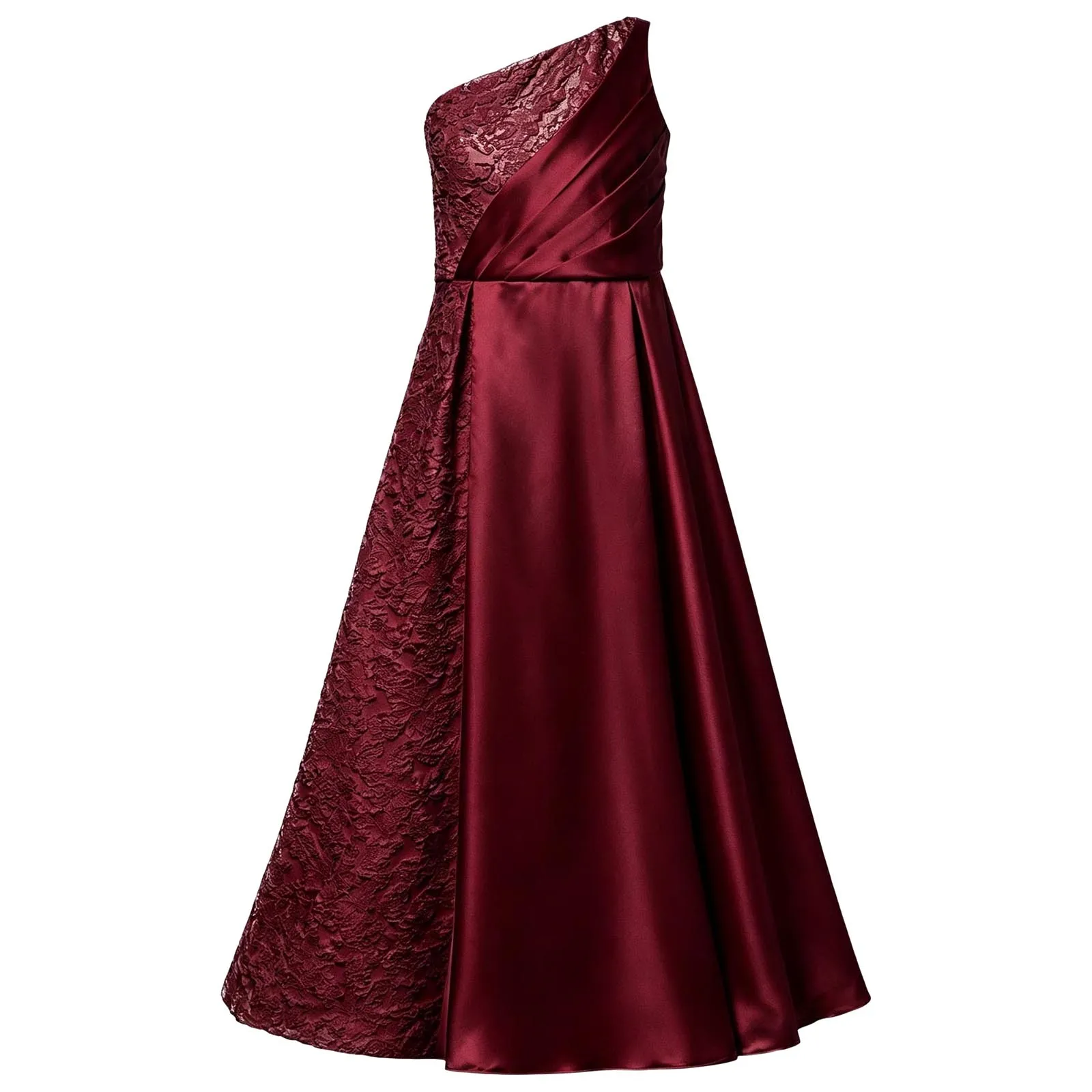 Satin Flower Girl Dress One Shoulder Junior Bridesmaid Dresses Princess Girls Wedding Guest Dress Girl Prom Outfit Pageant Gown