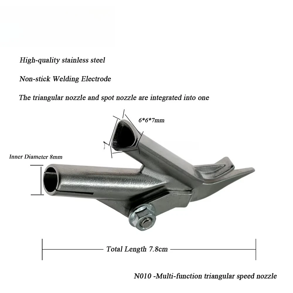 6*7 Mm Triangular Speed Welding Nozzle Multi-Functional Dual Use with Fixed Point for Hot Air Heat Guns Accessories