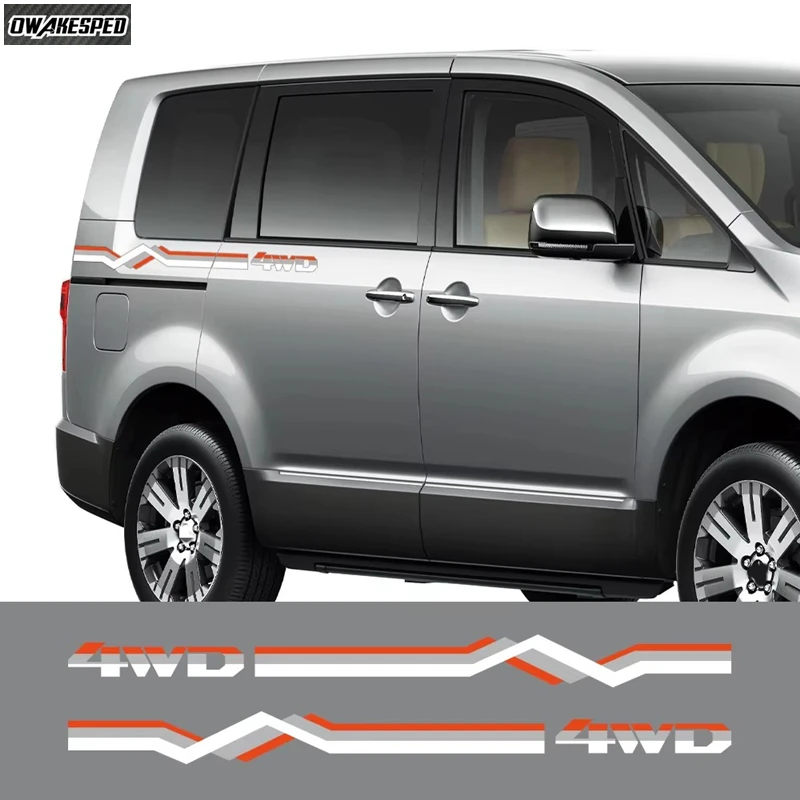 

Автомобильные наклейки на линию талии для Mitsubishi Delica D5 L400 Camper Van Graphics 4WD Стайлинг Виниловые декоративные наклейки Аксессуары для автотюнинга