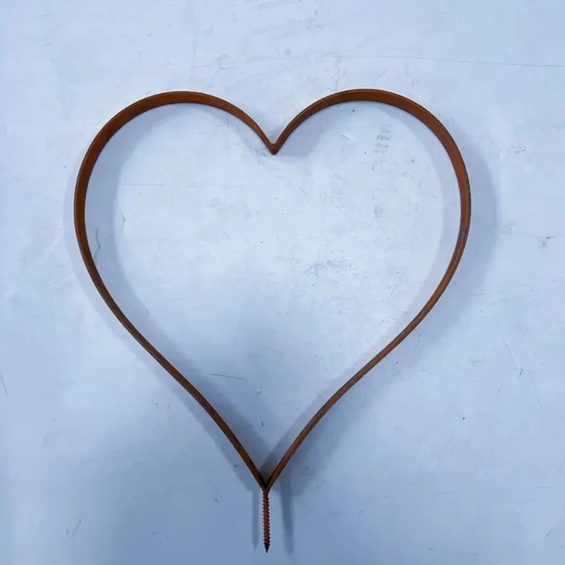  Weatherproof Iron Garden Sculpture Easy Installation Ground Stake Rusty