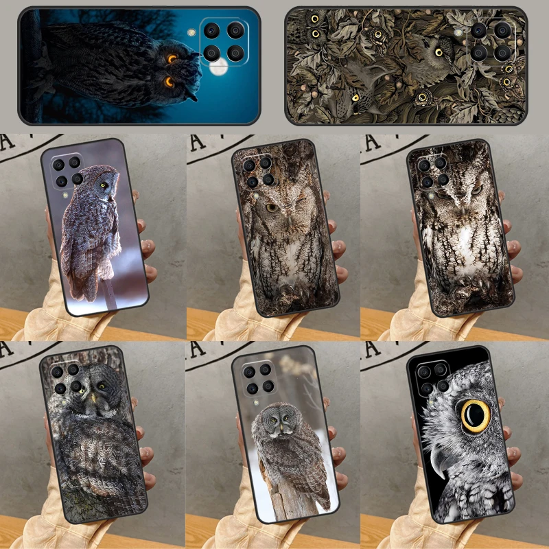 Camouflage Owl For Samsung Galaxy M12 M16 M34 M11 M35 M21 M06 M33 M13 M53 M31 M55 M15 M14 M54 M32 M52 Case