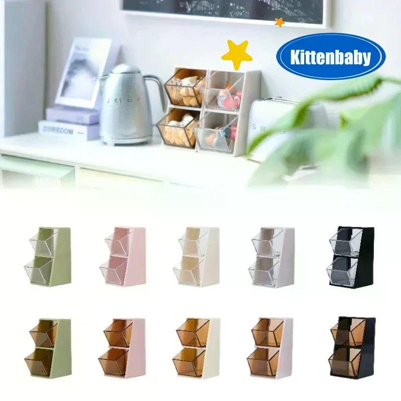 /GJ/1Pcs Doll Accessories 1/6 Scale Minaiture Dollhouse Desktop Tea Bag/Coffee Capsule Storage Box Playing Kitchen Toy
