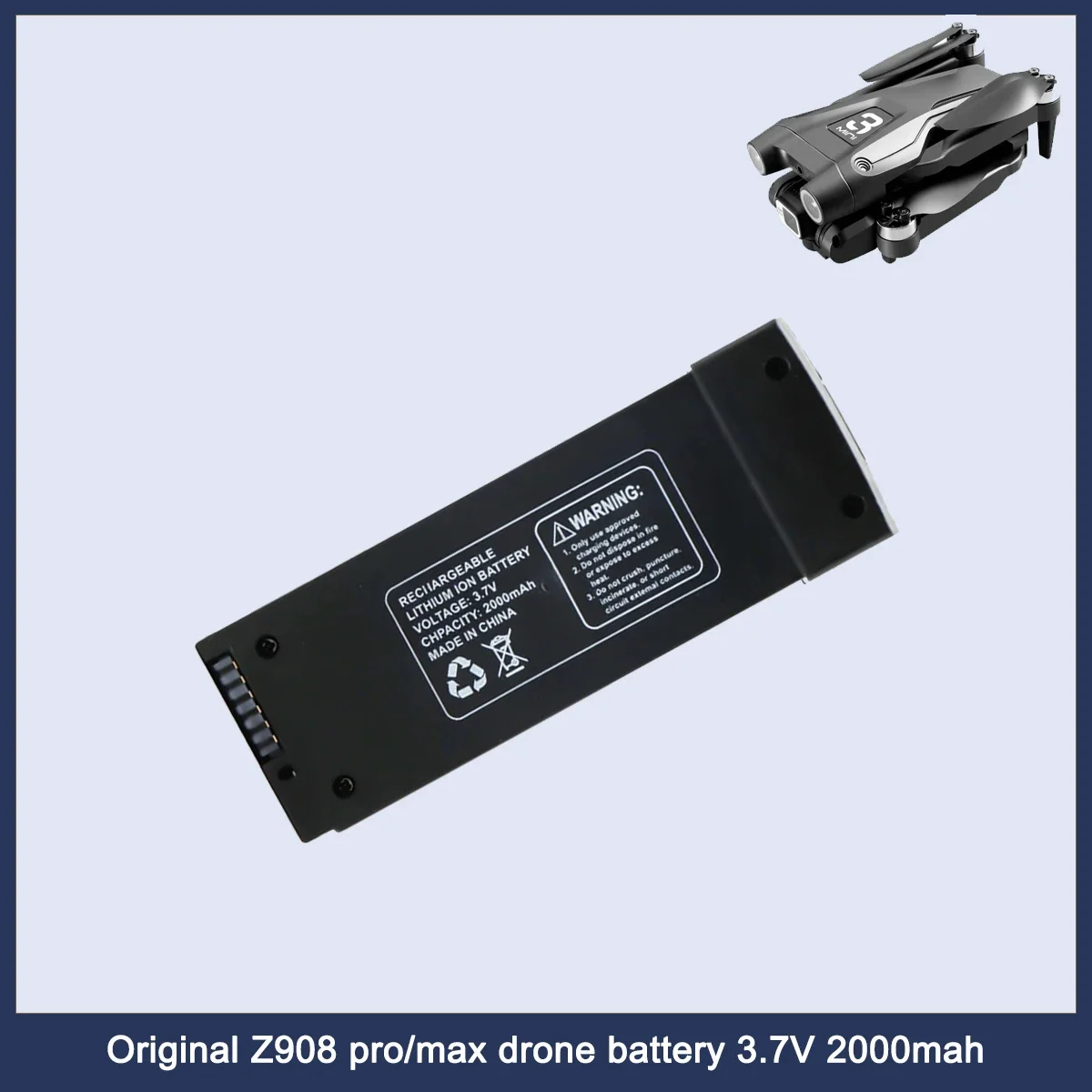 Z908 Pro Drone Battery Original 3.7V 2000MAh Rechargeable Battery For Z908 MAX Lithium Battery Packs Quadcopter Accessoires