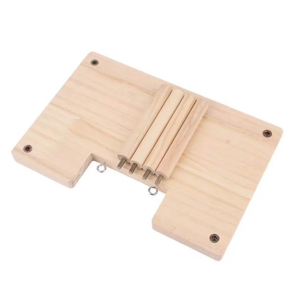 Hamster-Holzleiter-Plattform, einfach zu installieren, langlebiges Sprungbrett, DIY-Treppenspielzeug, Käfigzubehör, Spielplatz für kleine Haustiere – Detail 4