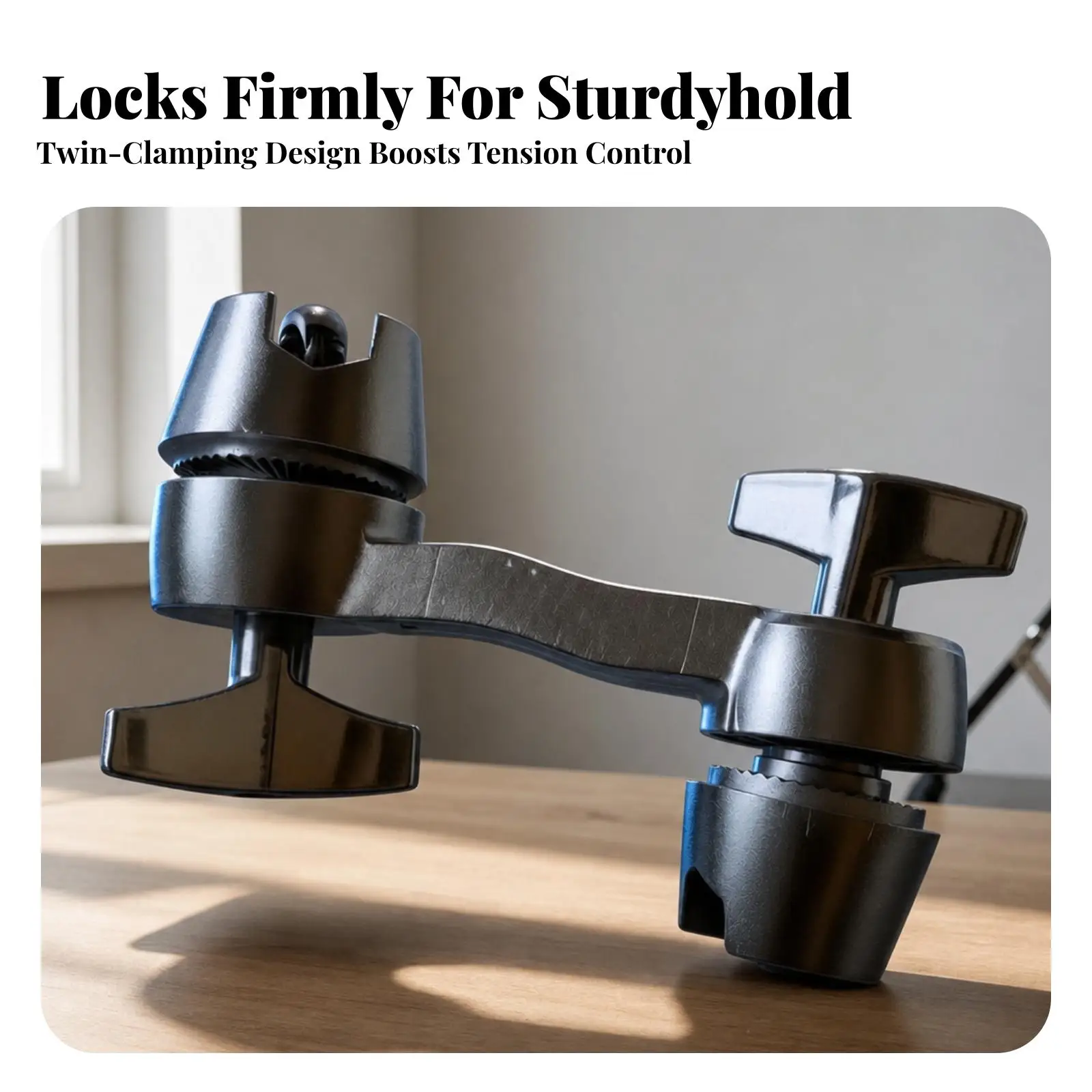 Multi Angle Drum Clamp Holder Zinc Alloy Z Shape Extension Arm for Cowbell Block Cymbal Stable Percussion Mounting Gear