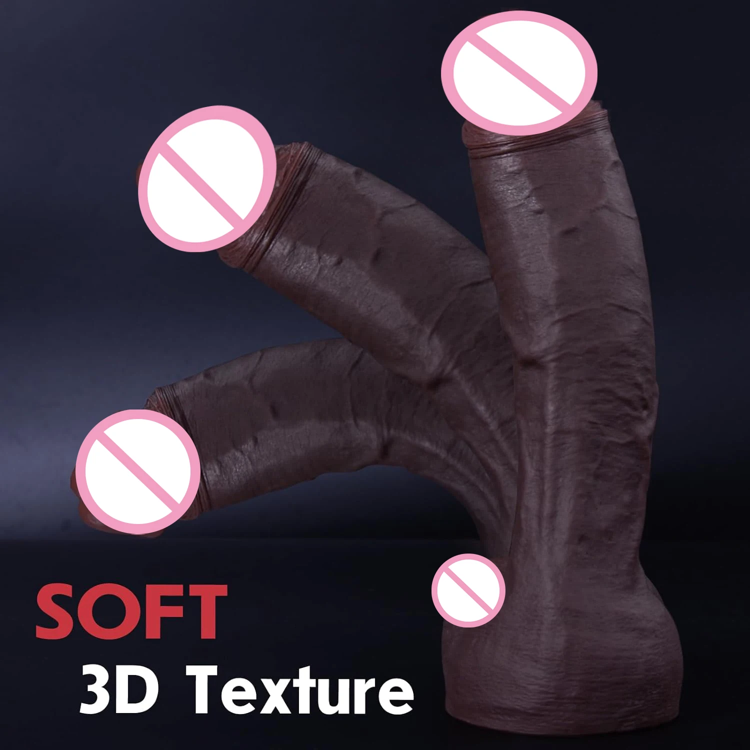 9 Inch Realistic Big Thick Dildo Adult Sex Toy Lifelike Soft Silicone Strong Suction Cup Anal Dildo Male Penis Toys for Women