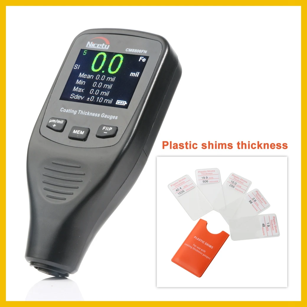 Nicety Digital Thickness Gauge Width Measuring Instruments Thickness Gauges Paint Film Coating  Tester Thickness gauge