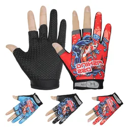 Outdoor sports with velvet dew three finger fishing gloves, breathable and non slip, sea fishing and catching gloves