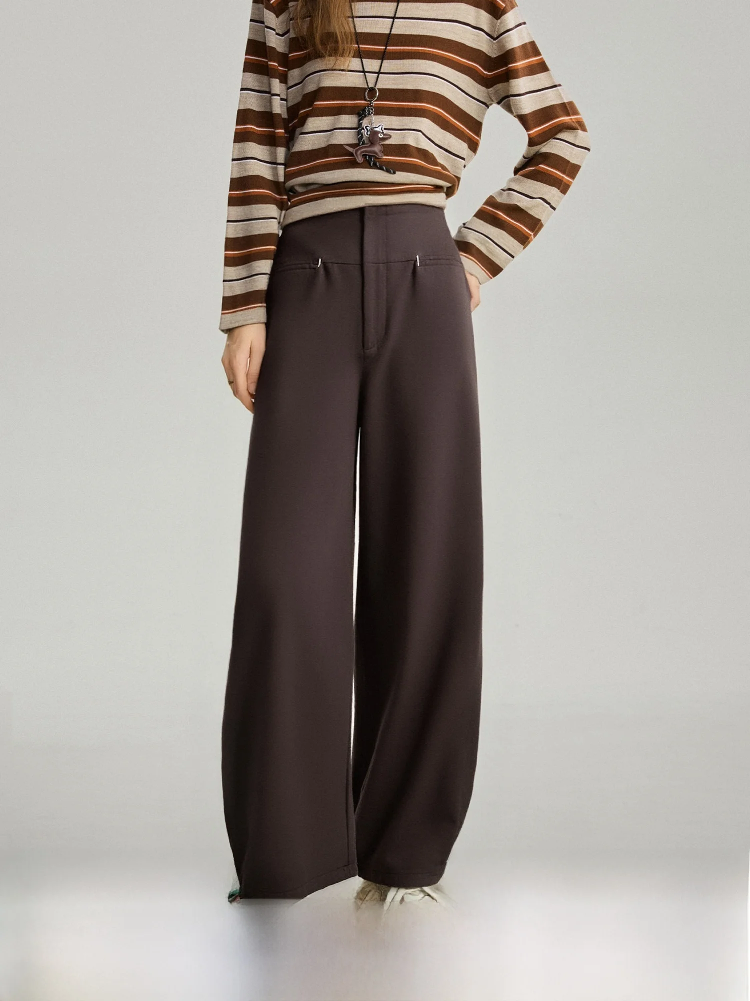 

Slimming Effect Workwear Pants Casual Loose Fit Women's Jeans Cotton Blend Polyester Fiber l Waist Zipper Closure